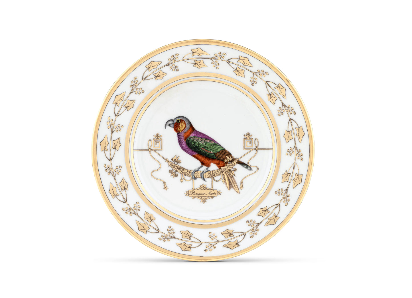 Volière Perroquet Nestor Bread Plate Mug by Ginori 1735