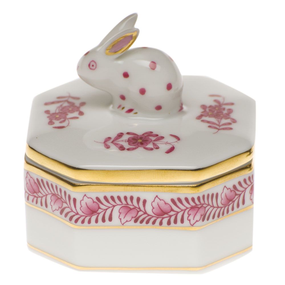 Petite Octagonal Box with Bunny ~ rasbperry -