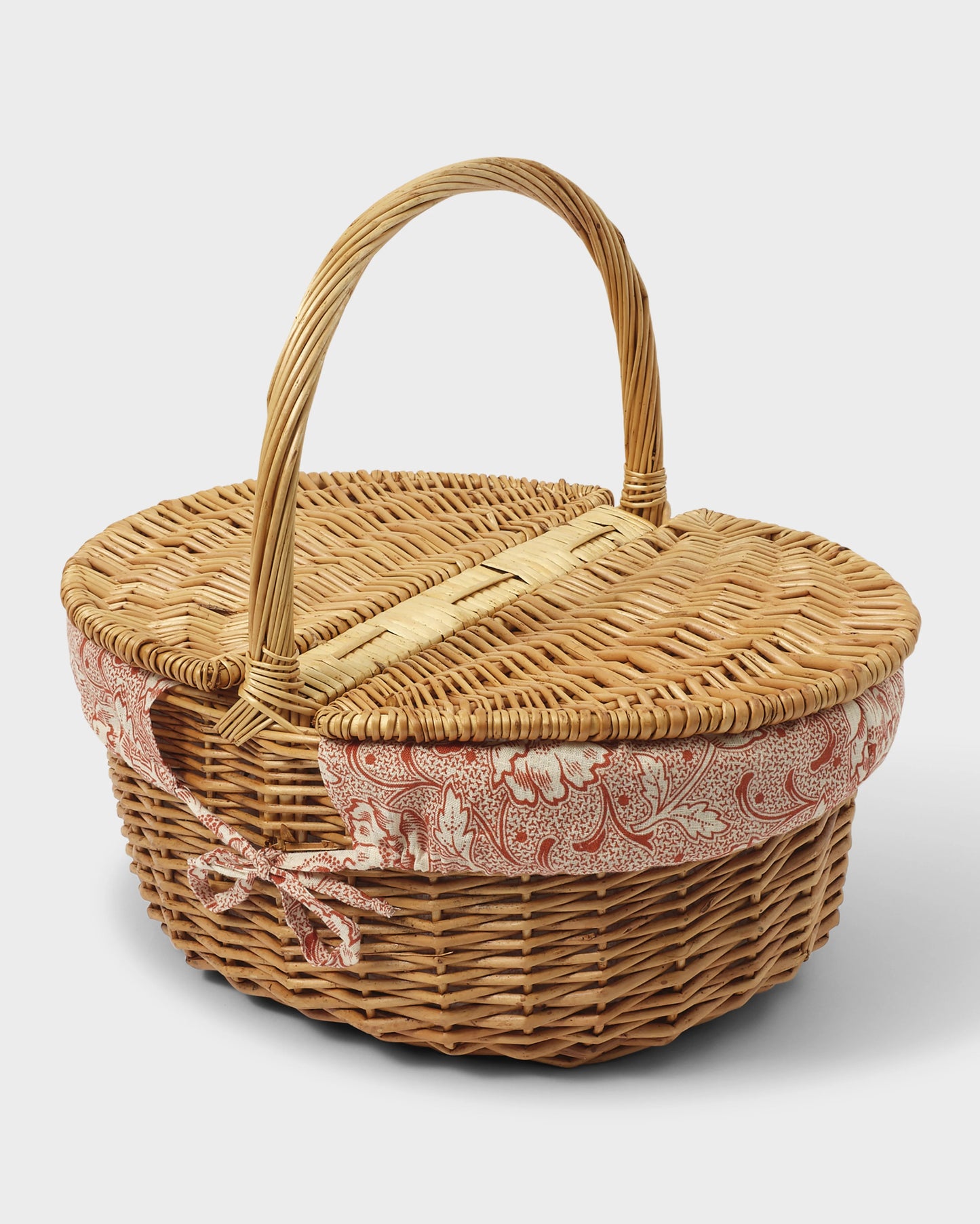 WICKER PICNIC BASKET TOSCANA RED