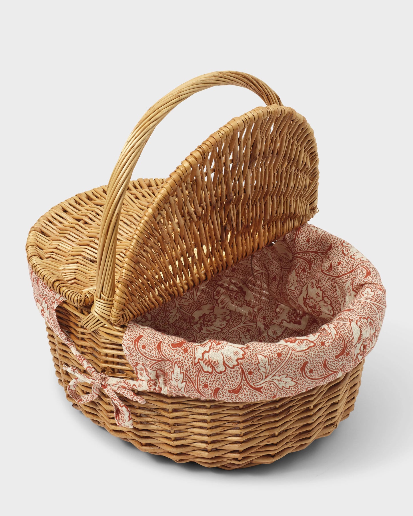 WICKER PICNIC BASKET TOSCANA RED