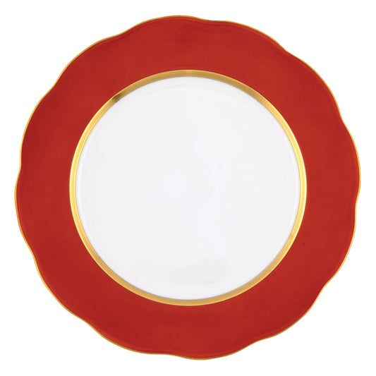 Herend Silk Ribbon Service Plate - Pumpkin