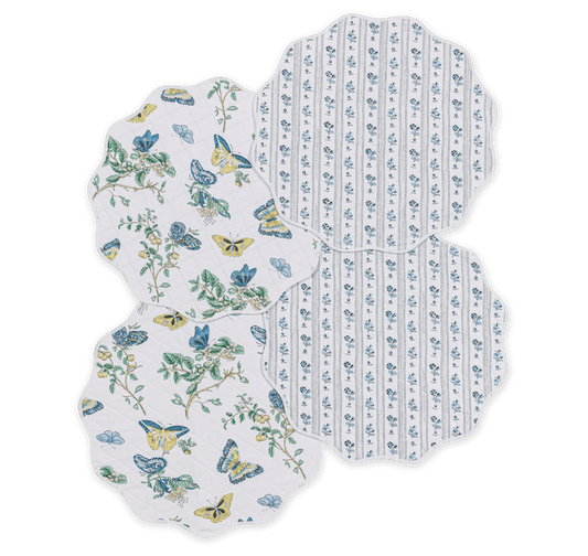 Reversible Quilted Placemat - Baudin Blue
