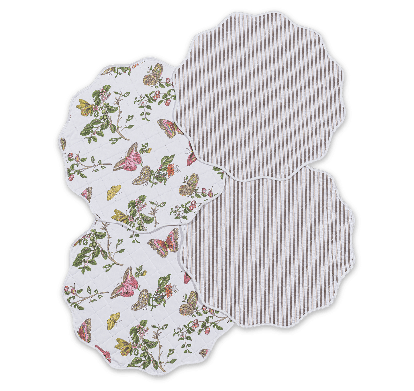 Reversible Quilted Placemat - Baudin Pink
