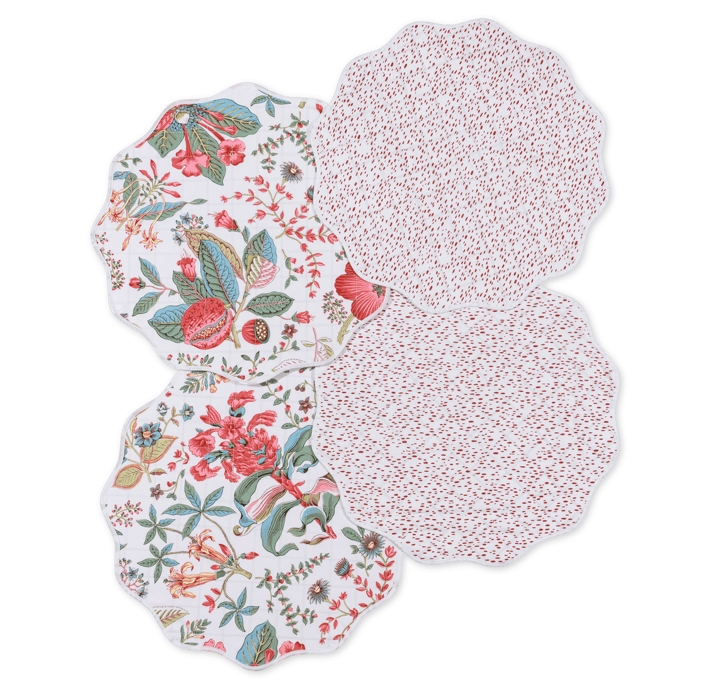 Reversible Quilted Placemat - Pomegranate Pink