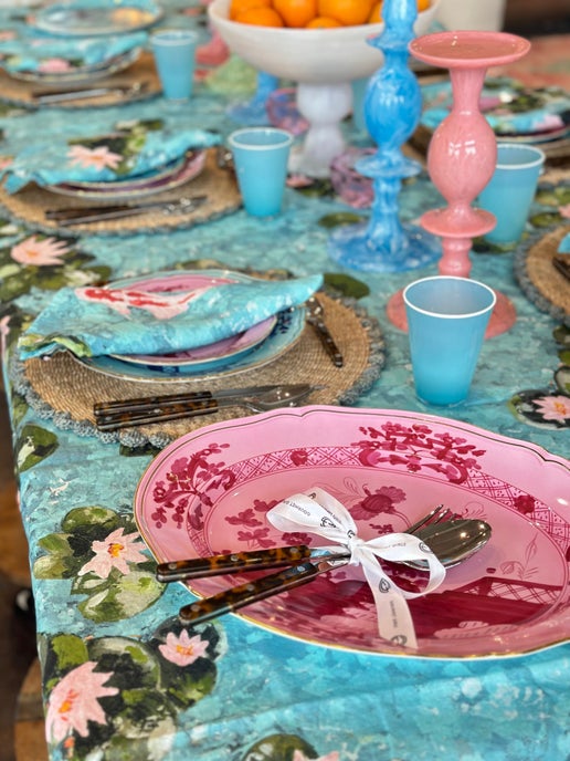 Water Lily Linen Tablecloth