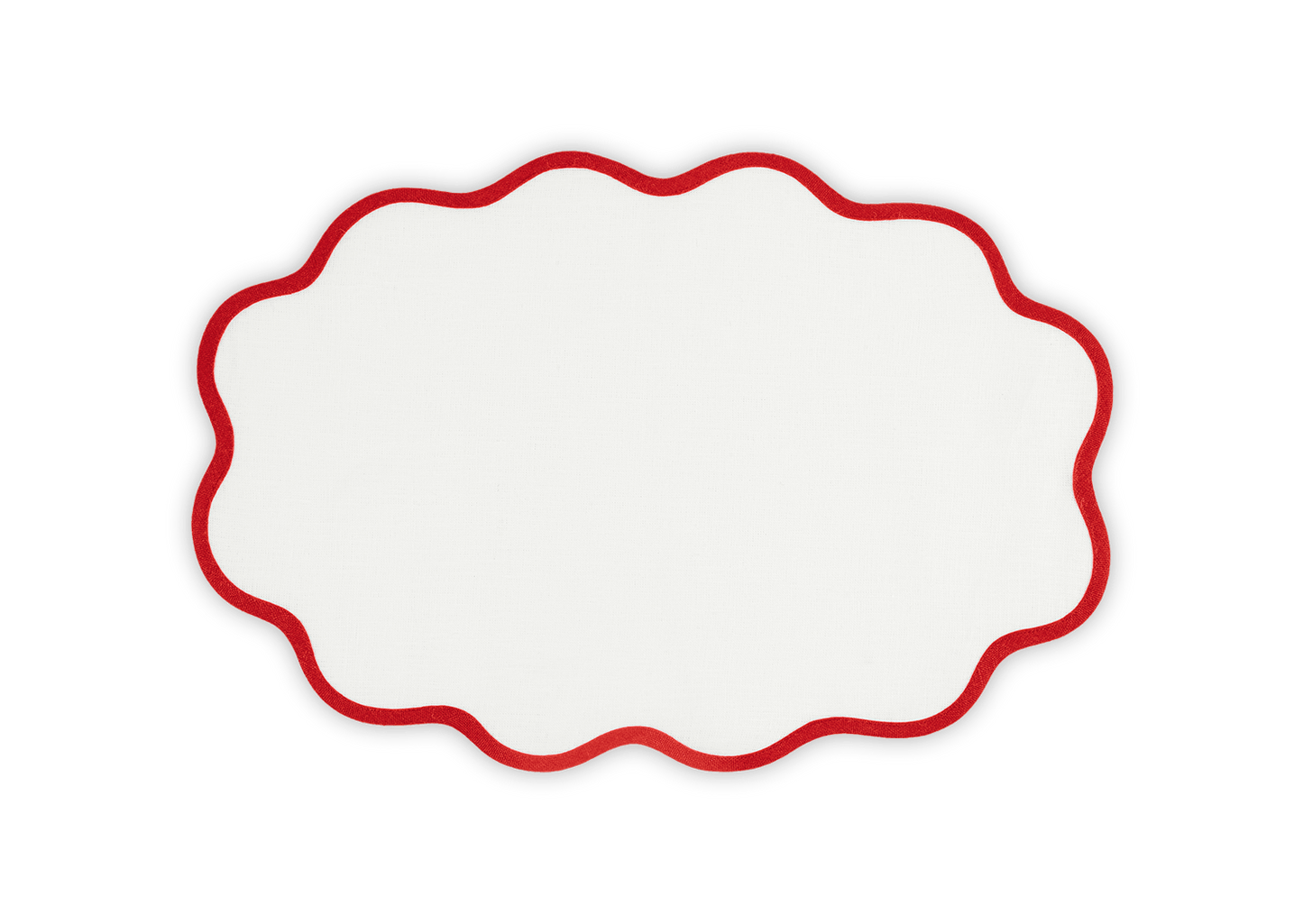 Oval Scallop Edge Placemat