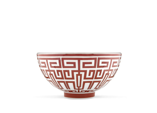 Labirinto Scarlatto Gio Ponti Bowl by Ginori 1735