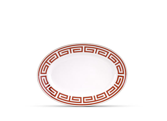 Labirinto Scarlatto Large Oval Platter by Ginori 1735