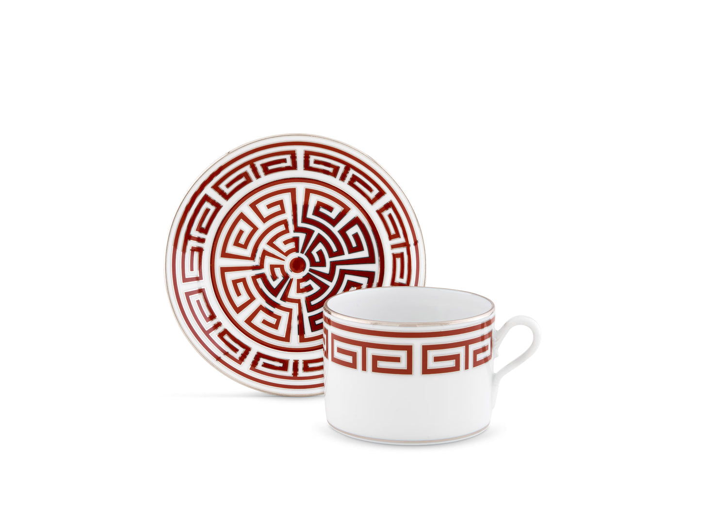 Labirinto Scarlatto Tea Cup + Saucer by Ginori 1735
