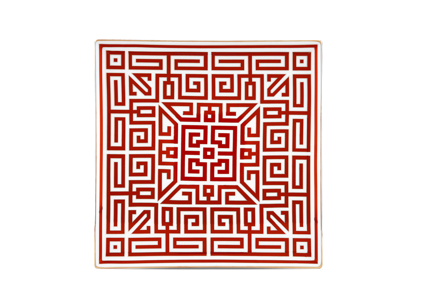 Labirinto Scarlatto Square Centerpiece by Ginori 1735