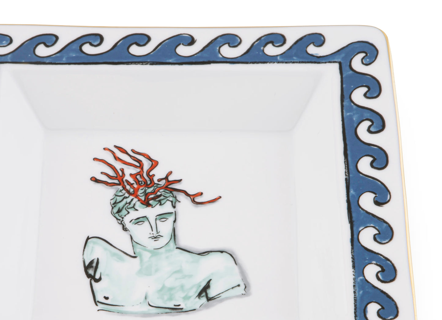 Il Viaggio di Nettuno Small Square Change Tray by Ginori 1735