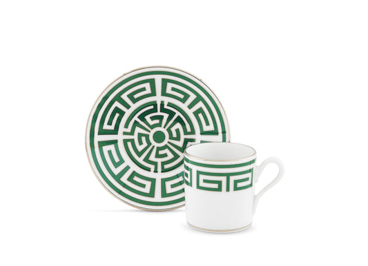 Labirinto Smeralda Espresso Cup + Saucer by Ginori 1735