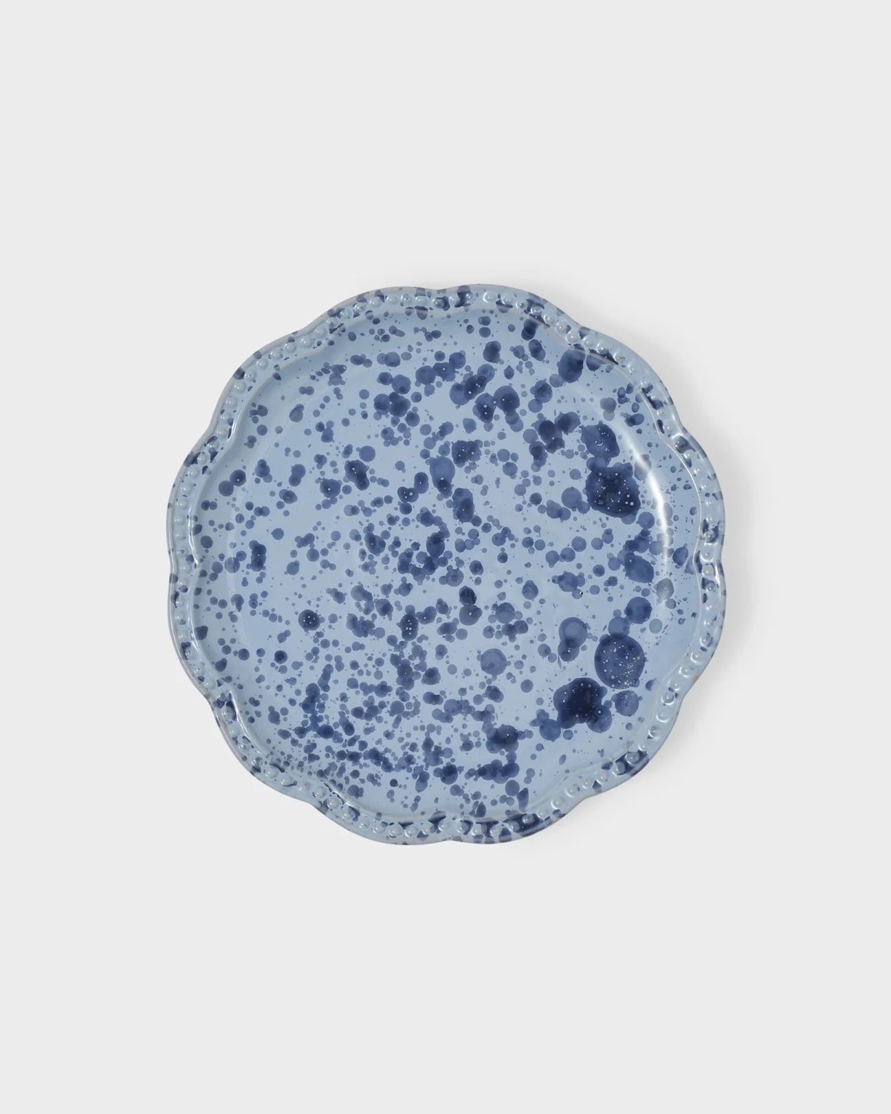 Blue Speckled Dessert/Salad Plates, Set of Two