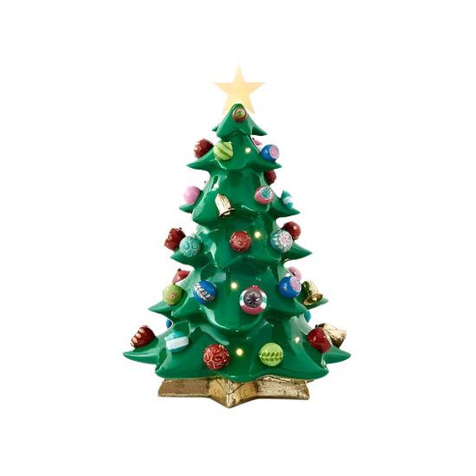 Lighted Ceramic Tree w/ Ornaments