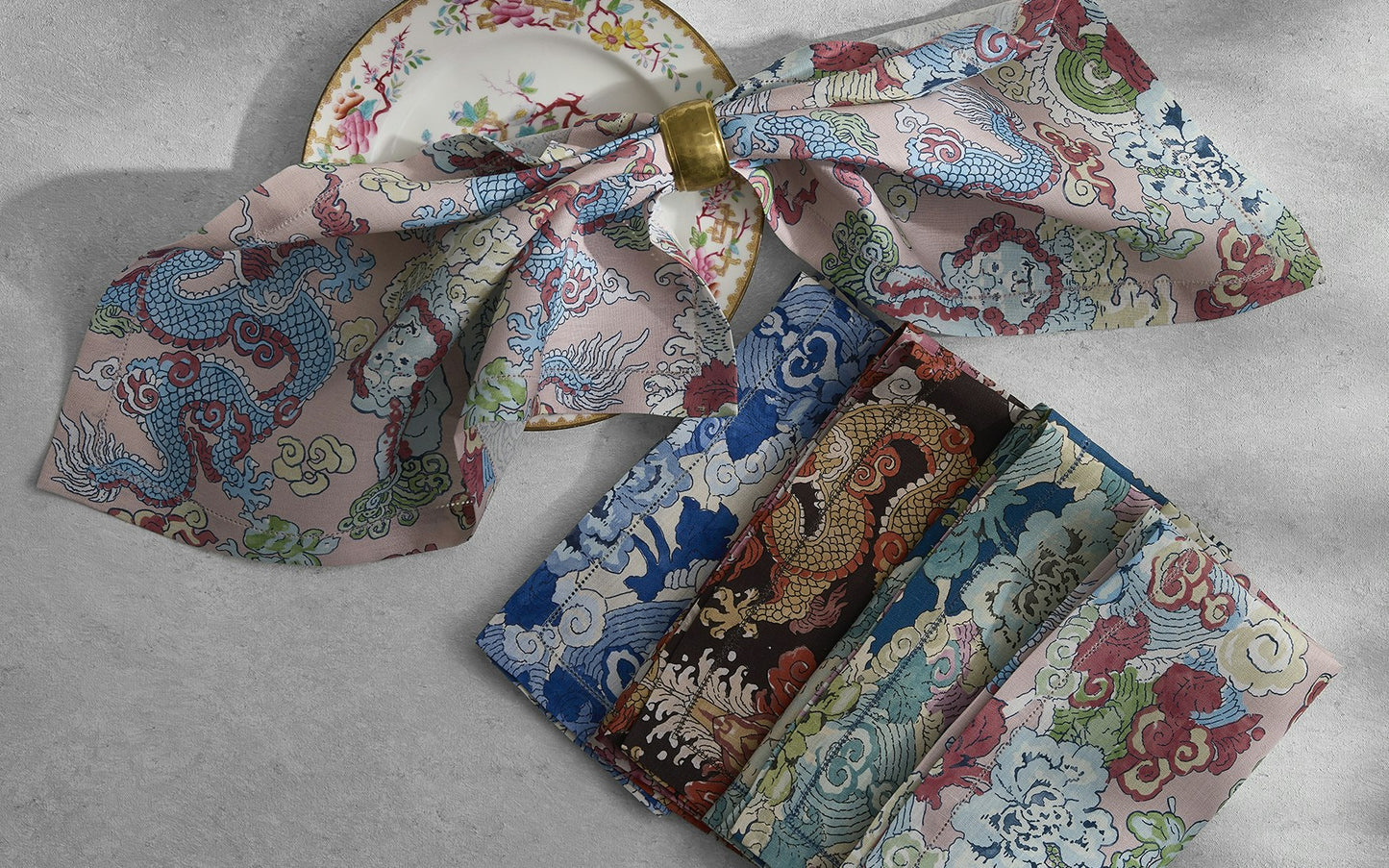 Magic Mountain Napkins - Porcelain Blue