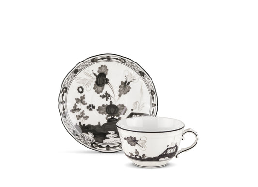 Oriente Italiano Albus Tea Cup & Saucer by Ginori 1735