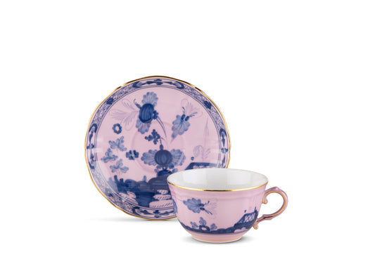 Oriente Italiano Azalea Tea Cup & Saucer by Ginori 1735