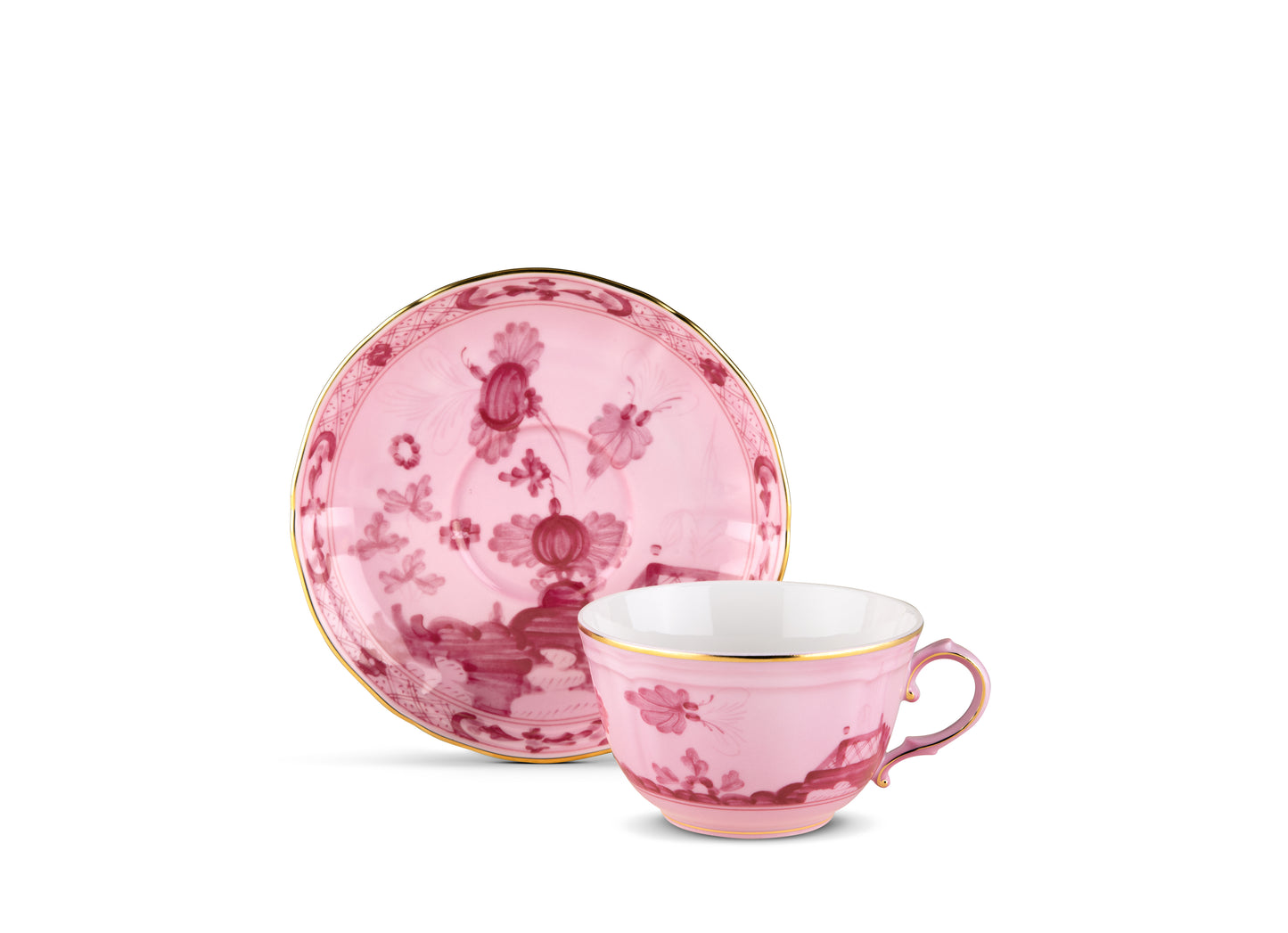 Oriente Italiano Porpora Tea Cup & Saucer by Ginori 1735