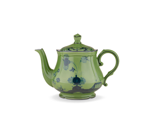Oriente Italiano Malachite Teapot by Ginori 1735