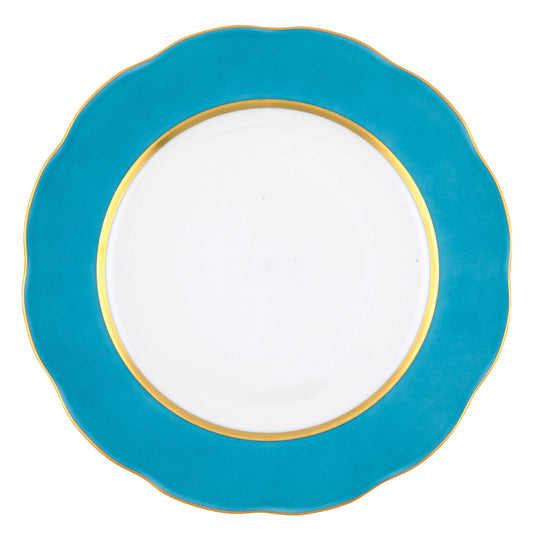 Herend Silk Ribbon Service Plate - Turquoise