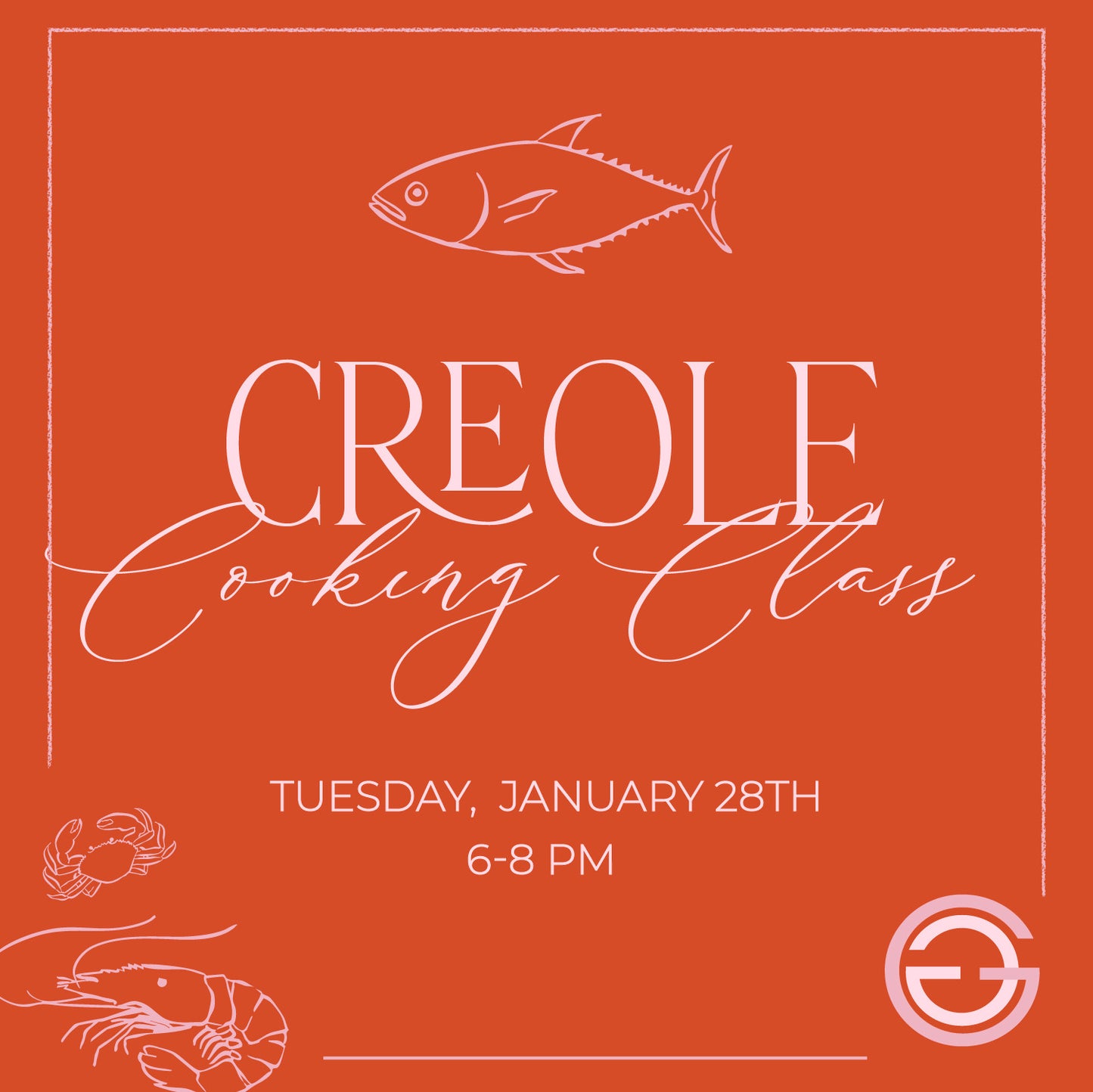 Creole Cooking Class Tuesday, Jan. 28th