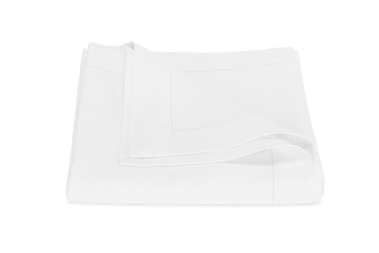 Valentina Hemstitch Tablecloth - White