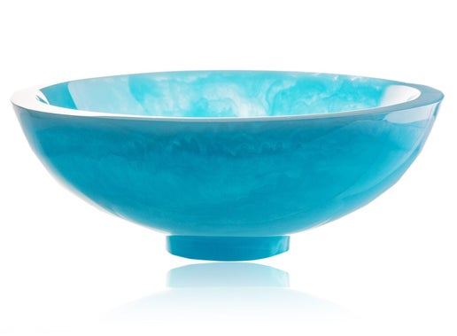 Large Resin Salad Bowl Blue