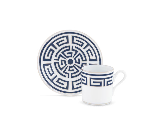 Labirinto Zaffiro Espresso Cup + Saucer by Ginori 1735