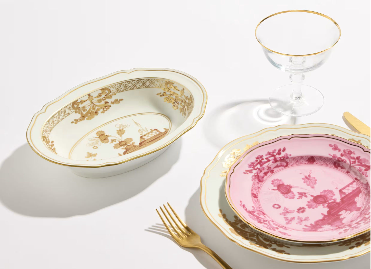 Oriente Italiano Aurum Oval Bowl by Ginori 1735