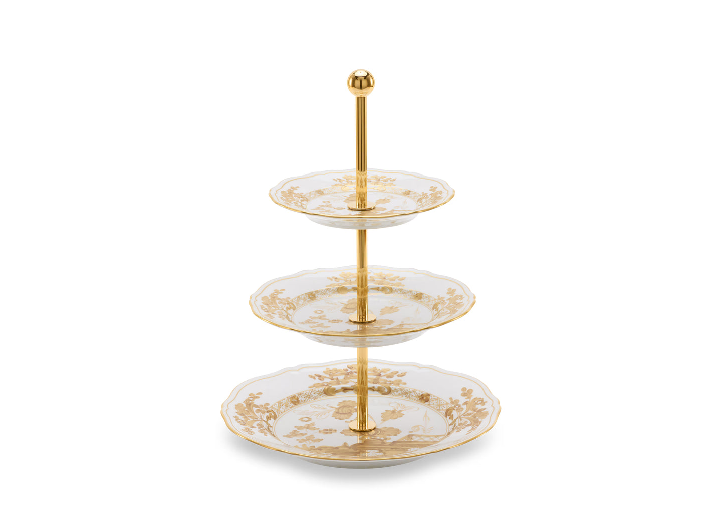 Oriente Italiano Aurum 3-tier Serving Stand By Ginori 1735