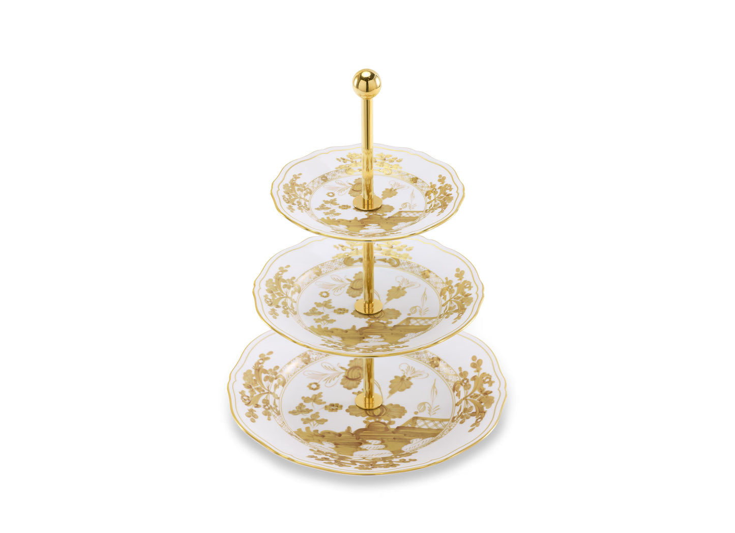 Oriente Italiano Aurum 3-tier Serving Stand By Ginori 1735