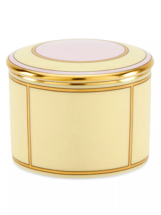 Diva Porcelain Small Box with Cover, Giallo