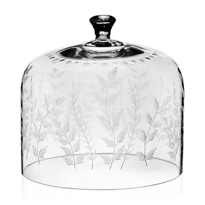 Fern Cake Dome & Stand, 10.75", 12.25"