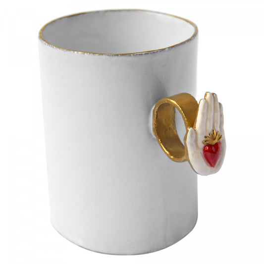 Heart on Hand Ring Cup