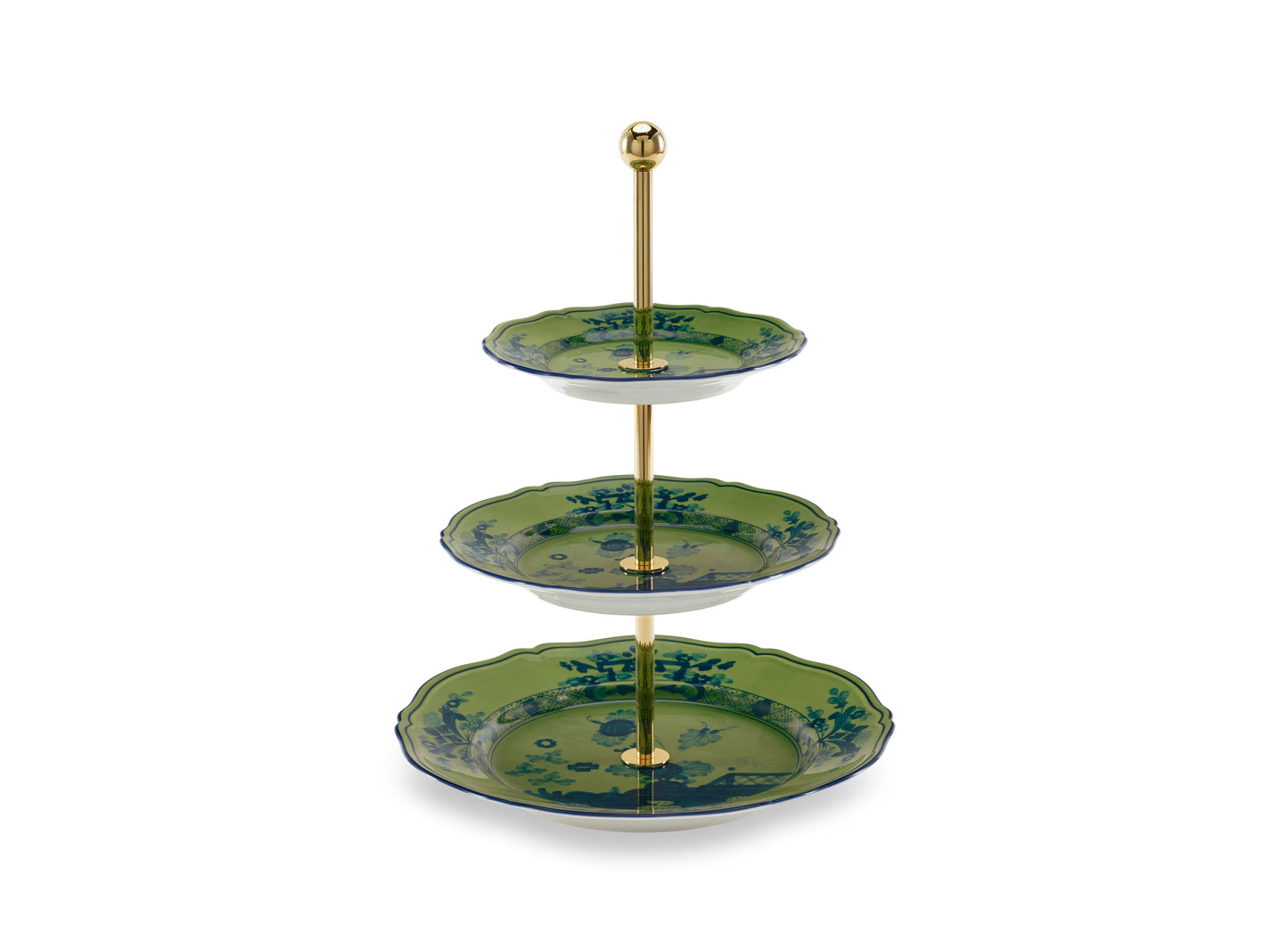 Oriente Italiano Malachite 3-tier Serving Stand By Ginori 1735