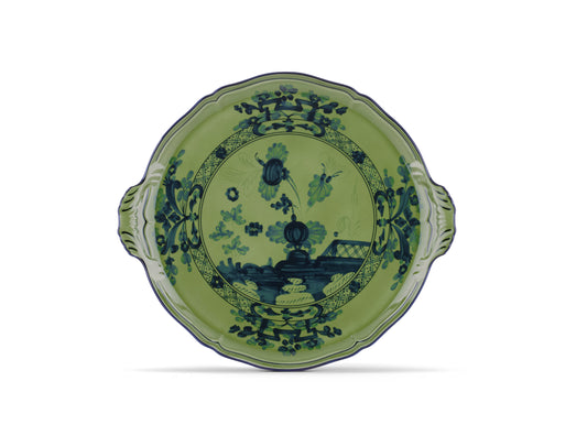 Oriente Italiano Malachite Cake Plate by Ginori 1735