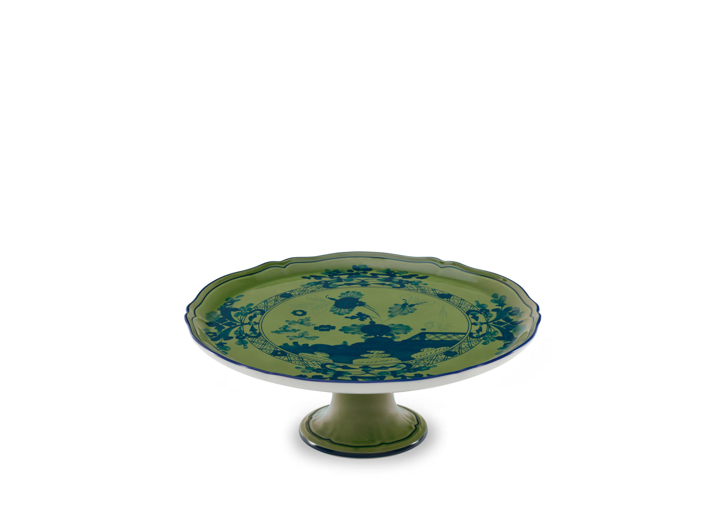 Oriente Italiano Malachite Cake Stand by Ginori 1735
