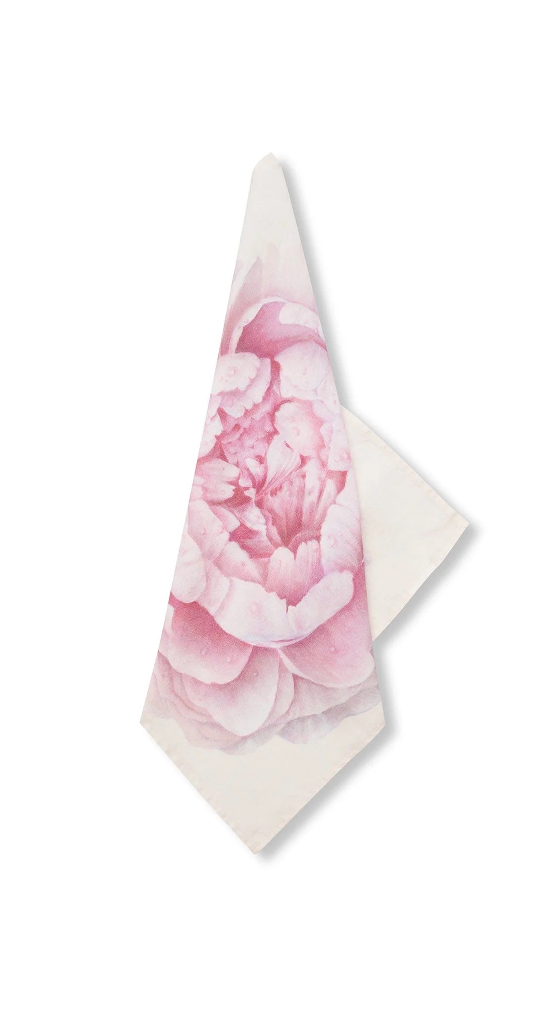 Pink Painted Peony Linen Napkins, Set of 6