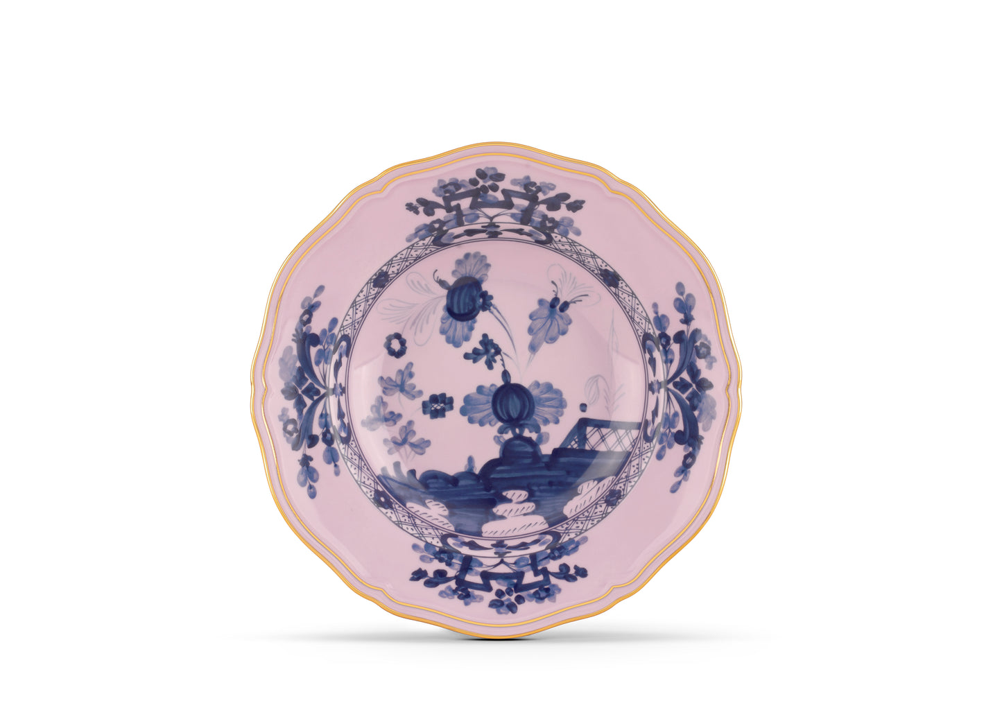 Oriente Italiano Azalea Rim Soup Plate by Ginori 1735