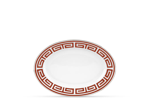 Labirinto Scarlatto Oval Platter by Ginori 1735