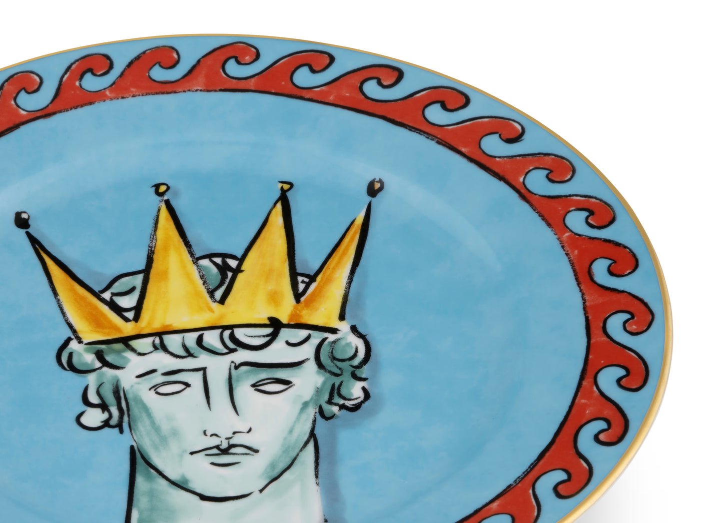 Il viaggio di Nettuno Blue Dinner Plate by Ginori 1735